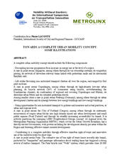 "Towards a complete urban Mobility Concept: some Illustrations"